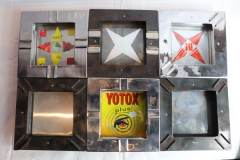 Objets en canettes de soda recyclées