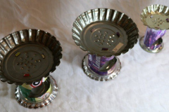 Objets en canettes de soda recyclées